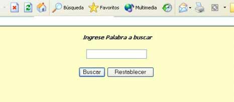Imagen del formulario del buscador